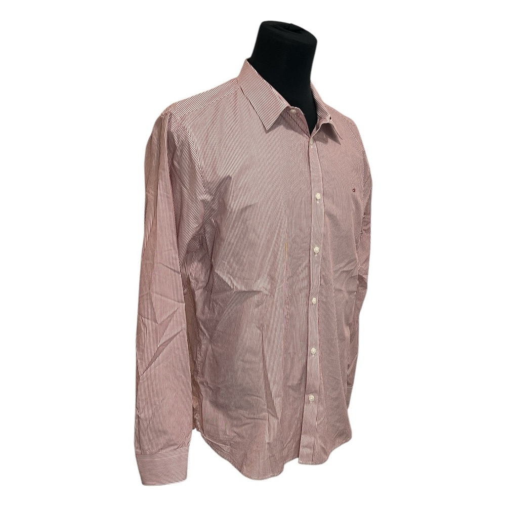 Calvin Klein Men’s Pink Striped Dress Shirt Long Sleeve Button Up Size XL - Picture 3 of 5